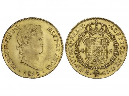 FERNANDO VII. 4 Escudos. 1818. MADRID. G.J. 13,45 grs. AC-17