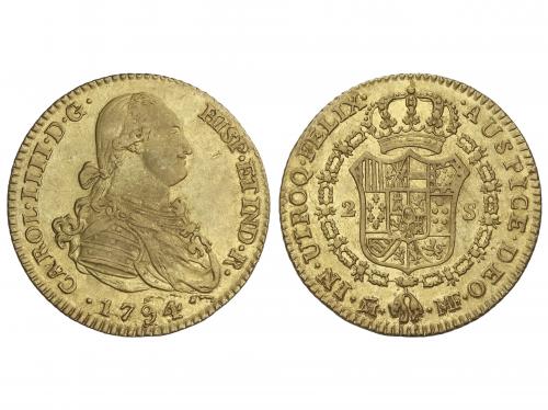 CARLOS IV. 2 Escudos. 1794. MADRID. M.F. 6,68 grs. (Pequeños