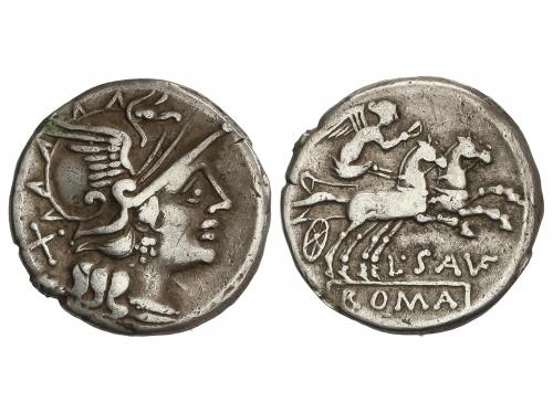 REPÚBLICA ROMANA. Denario. 152 a.C. SAUFEIA. L. Saufeius. An