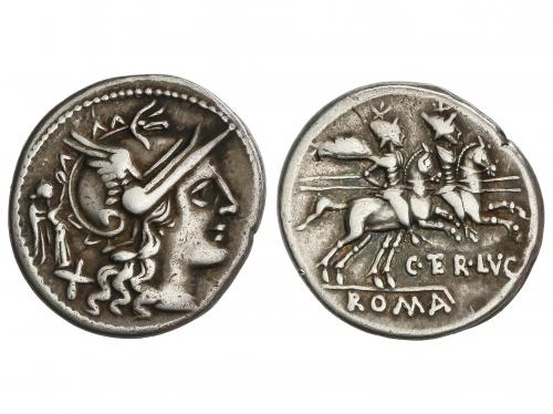 REPÚBLICA ROMANA. Denario. 147 a.C. TERENTIA. C. Terentius L