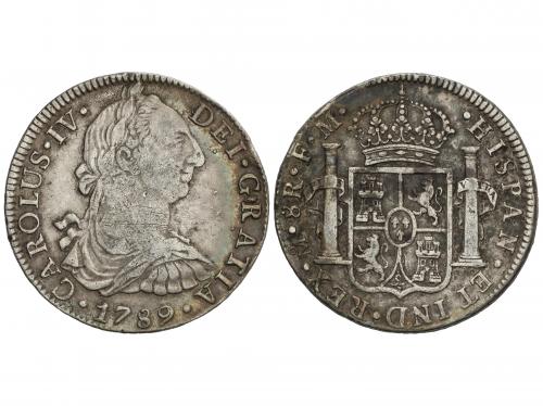 CARLOS IV. 8 Reales. 1789. MÉXICO. F.M. 26,76 grs. Busto de 