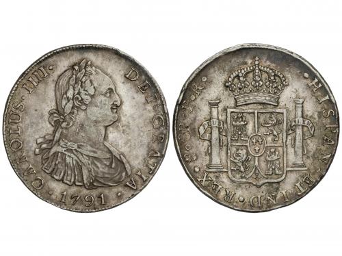 CARLOS IV. 8 Reales. 1791. POTOSÍ. P.R. 26,6 grs. AC-991. MB