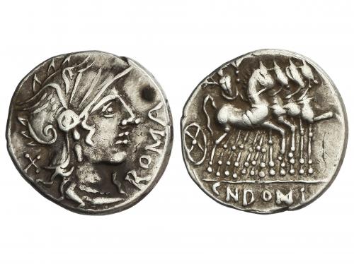 REPÚBLICA ROMANA. Denario. 116-115 a.C. DOMITIA. Cnaeus Domi