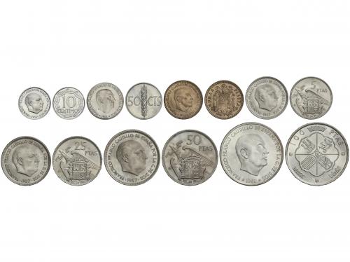ESTADO ESPAÑOL. Serie 7 monedas 10 Céntimos a 100 Pesetas. (