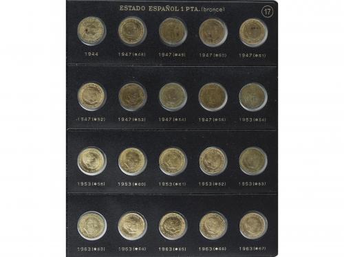 ESTADO ESPAÑOL. Serie 29 monedas 1 Peseta. Colección complet