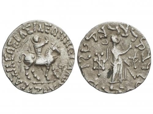 MONEDAS GRIEGAS. Tetradracma. 35 a.C.-5 d.C. AZES II. INDO-E