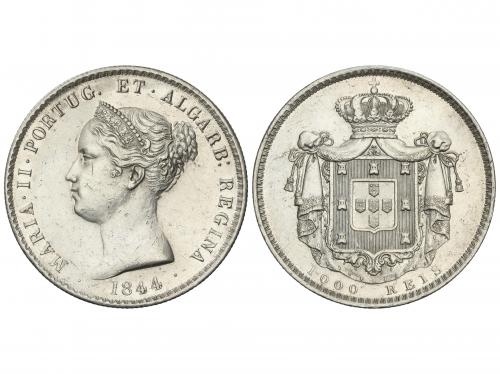 PORTUGAL. 1.000 Reis. 1844. MARIA II. 29,59 grs. AR. (Golpec