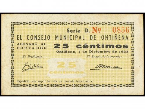 ARAGÓN-FRANJA DE PONENT. 25 Céntimos. 1 Diciembre 1937. C.M.