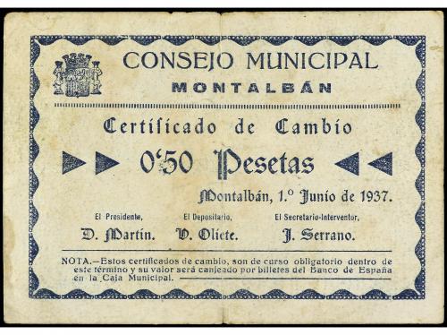 ARAGÓN-FRANJA DE PONENT. 0, 50 Pesetas. 1 Junio 1937. C.M de