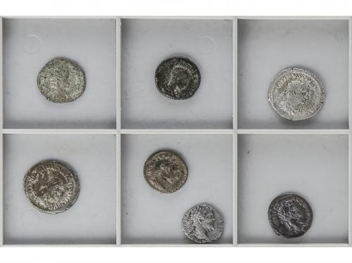 IMPERIO ROMANO. Lote 7 monedas Denario (5) y Antoniniano (2)
