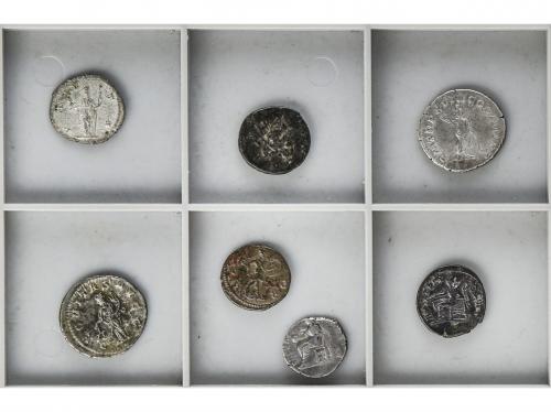 IMPERIO ROMANO. Lote 7 monedas Denario (5) y Antoniniano (2)