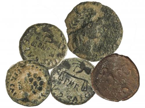 IMPERIO ROMANO. Lote 5 monedas Cuadrante. CLAUDIO (3), CASTU