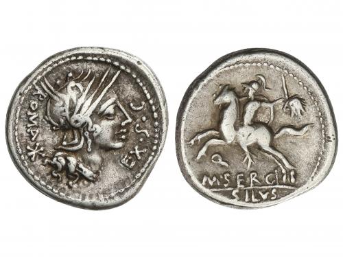 REPÚBLICA ROMANA. Denario. 116-115 a.C. SERGIA. M. Sergius S