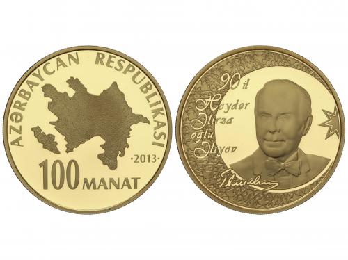 100 Manat. 2013. 31,21 grs. AU. Presidente Heydar Aliyev (19