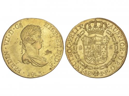 FERNANDO VII. 8 Escudos. 1813. LIMA. J.P. 26,90 grs. Busto p