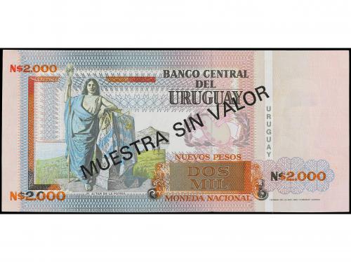 BILLETES EXTRANJEROS. Specimen 2.000 Nuevos Pesos. 1989. URU