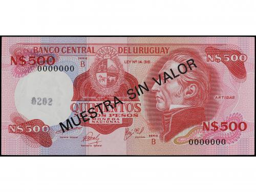 BILLETES EXTRANJEROS. Specimen 500 Nuevos Pesos. (1978). URU