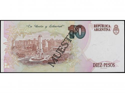 BILLETES EXTRANJEROS. Specimen 10 Pesos. (1992). ARGENTINA. 
