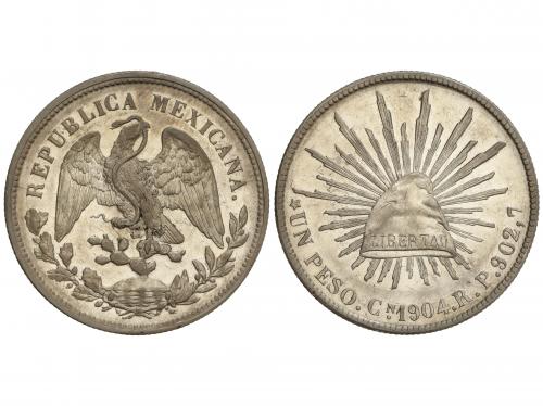 MÉXICO. 8 Reales. 1904-Cn R.P. 26,99 grs. AR. Brillo origina