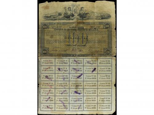 ANTIGUOS. Obligación de 100 Pesetas. 1 Abril 1911. COMPAÑÍA 