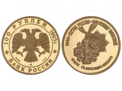 RUSIA. 100 Roubles. 1995. 17,39 grs. AU. Conmemoración del M