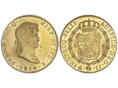 FERNANDO VII. 8 Escudos. 1814. MÉXICO. J.J. 26,97 grs. Acuña