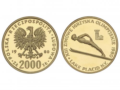 POLONIA. 2.000 Zlotych. 1980-MW. WARSAW. 8,04 grs. AU. Juego