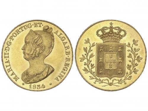PORTUGAL. Peça (6.400 Reis). 1834. MARIA II. 14,32 grs. AU. 
