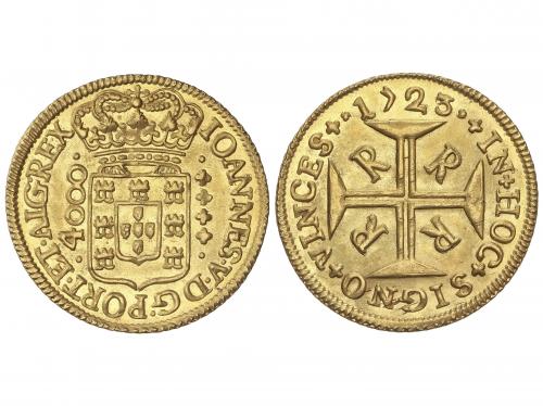 BRASIL. 4.000 Reis. 1723. JOAO V. RIO DE JANEIRO. 10,75 grs.