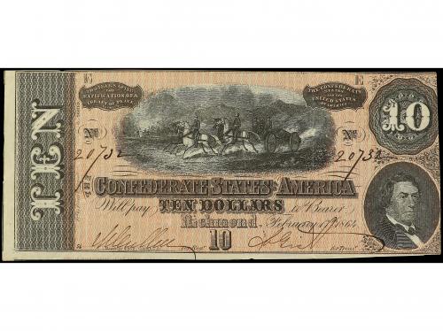 BILLETES EXTRANJEROS. 10 Dollars. 17 Febrero 1864. ESTADOS C