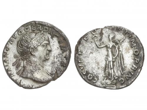 IMPERIO ROMANO. Denario. 103-112 d.C. TRAJANO. Anv.: IMP. TR