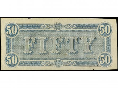 BILLETES EXTRANJEROS. 50 Dollars. 17 Febrero 1864. ESTADOS U