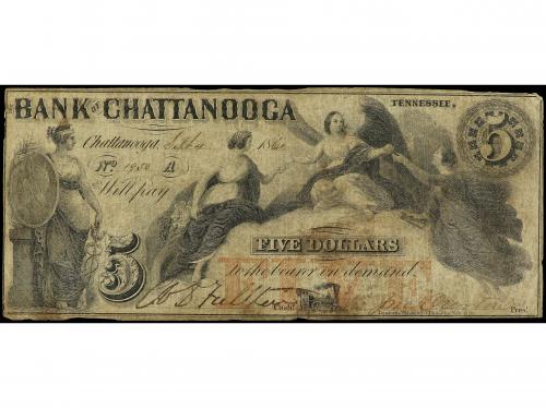 BILLETES EXTRANJEROS. 5 Dollars. 1861. ESTADOS UNIDOS. BANK 