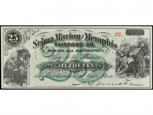 BILLETES EXTRANJEROS. 25 Cents. 1871. ESTADOS UNIDOS. MARION