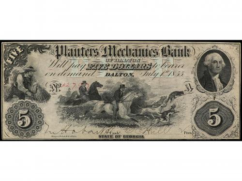 BILLETES EXTRANJEROS. 5 Dollars. 1 Julio 1855. ESTADOS UNIDO