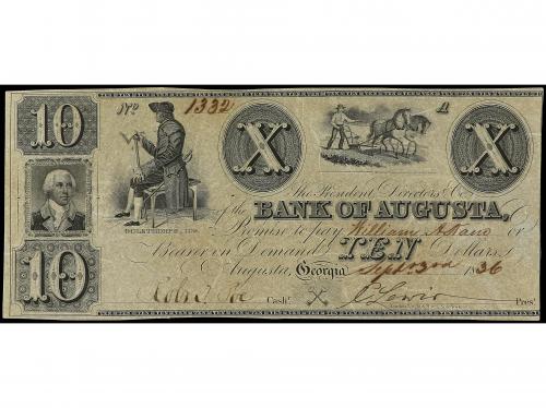BILLETES EXTRANJEROS. 10 Dollars. 3 Septiembre 1836. ESTADOS