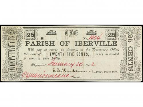 BILLETES EXTRANJEROS. 25 Cents. 20 Enero 1862. ESTADOS UNIDO