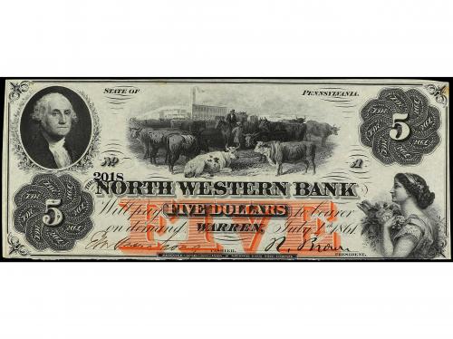 BILLETES EXTRANJEROS. 5 Dollars. 4 Julio 1861. ESTADOS UNIDO