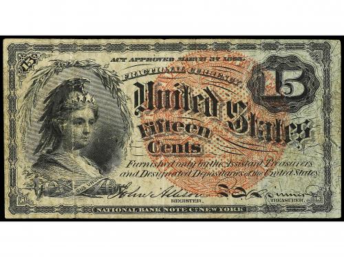 BILLETES EXTRANJEROS. 15 Cents. 3 Marzo 1863. ESTADOS UNIDOS
