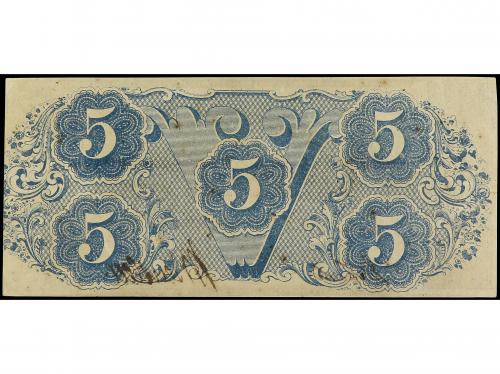 BILLETES EXTRANJEROS. 5 Dollars. 6 Abril 1863. ESTADOS UNIDO
