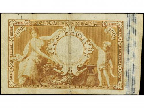 BANCO DE ESPAÑA. 100 Pesetas. 1 Junio 1889. Goya. (Roturas y