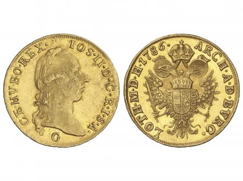 HUNGRÍA. Ducat. 1786-G. JOSEPH II. NAGYBANYA NEUSTADT. 3,49 