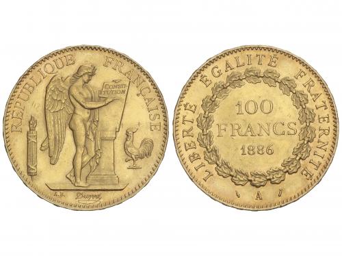 FRANCIA. 100 Francos. 1886-A. III REPUBLIQUE. PARIS. 32,24 g