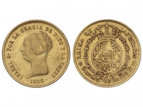 ISABEL II. Doblón de 100 Reales. 1850. MADRID. C.L. 8,16 grs