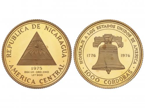 NICARAGUA. 1.000 Cordobas. 1975. 9,60 grs. AU. Homenaje a lo