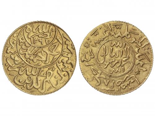 YEMEN. Gold 1/4 Riyal. 1371 d.H. (1952 d.C.). Al-NASIR AHAMA