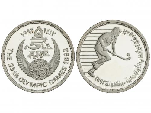 EGIPTO. 5 Pounds. 1992. 17,50 grs. AR. Juegos Olímpicos Barc