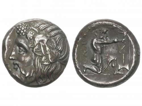 MONEDAS GRIEGAS. Tetradracma. 404-355 a.C. THASOS. TRACIA. 