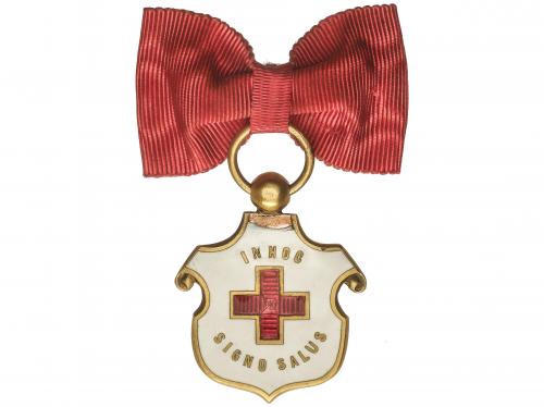 CONDECORACIONES ESPAÑOLAS. Cruz Roja Damas. 1926. Metal dor