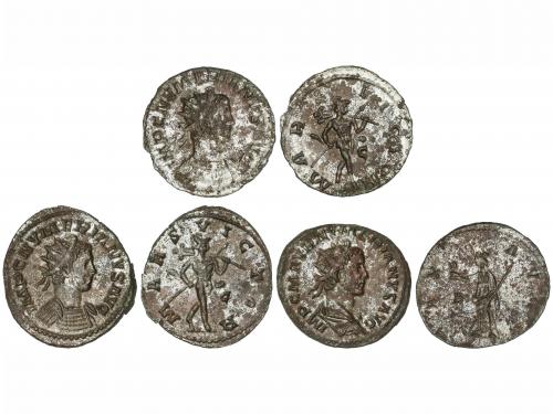IMPERIO ROMANO. Lote 3 monedas Antoniniano. Acuñadas el 283-